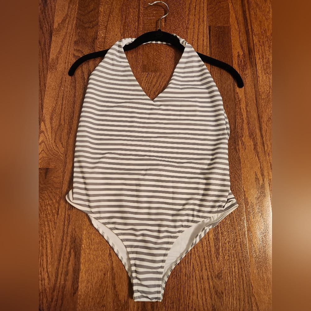 NWT, Beach Riot, striped one-piece, M